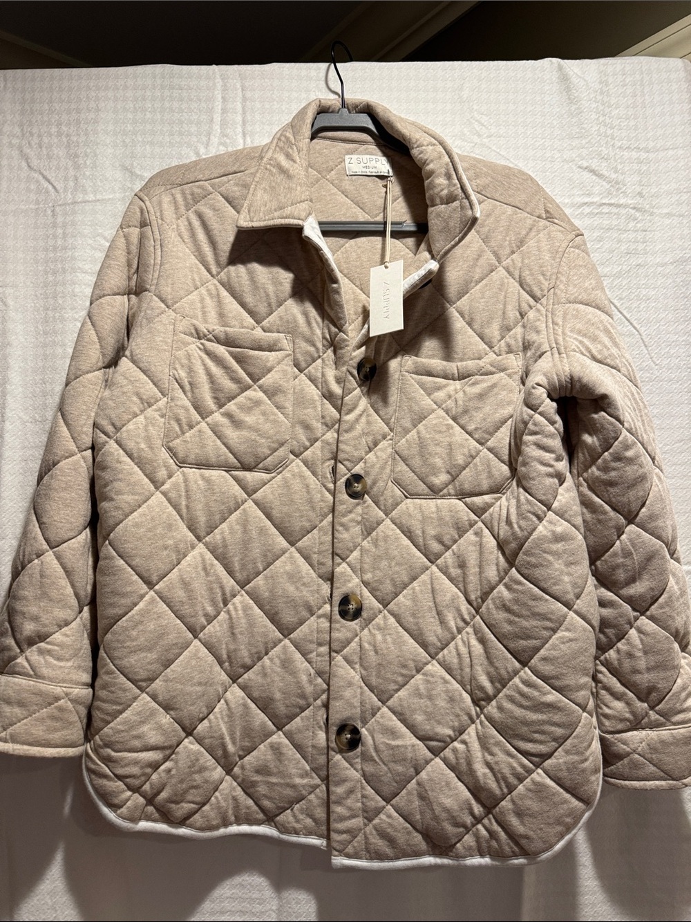 Z Supply Quilted Utility Jacket in Taupe
